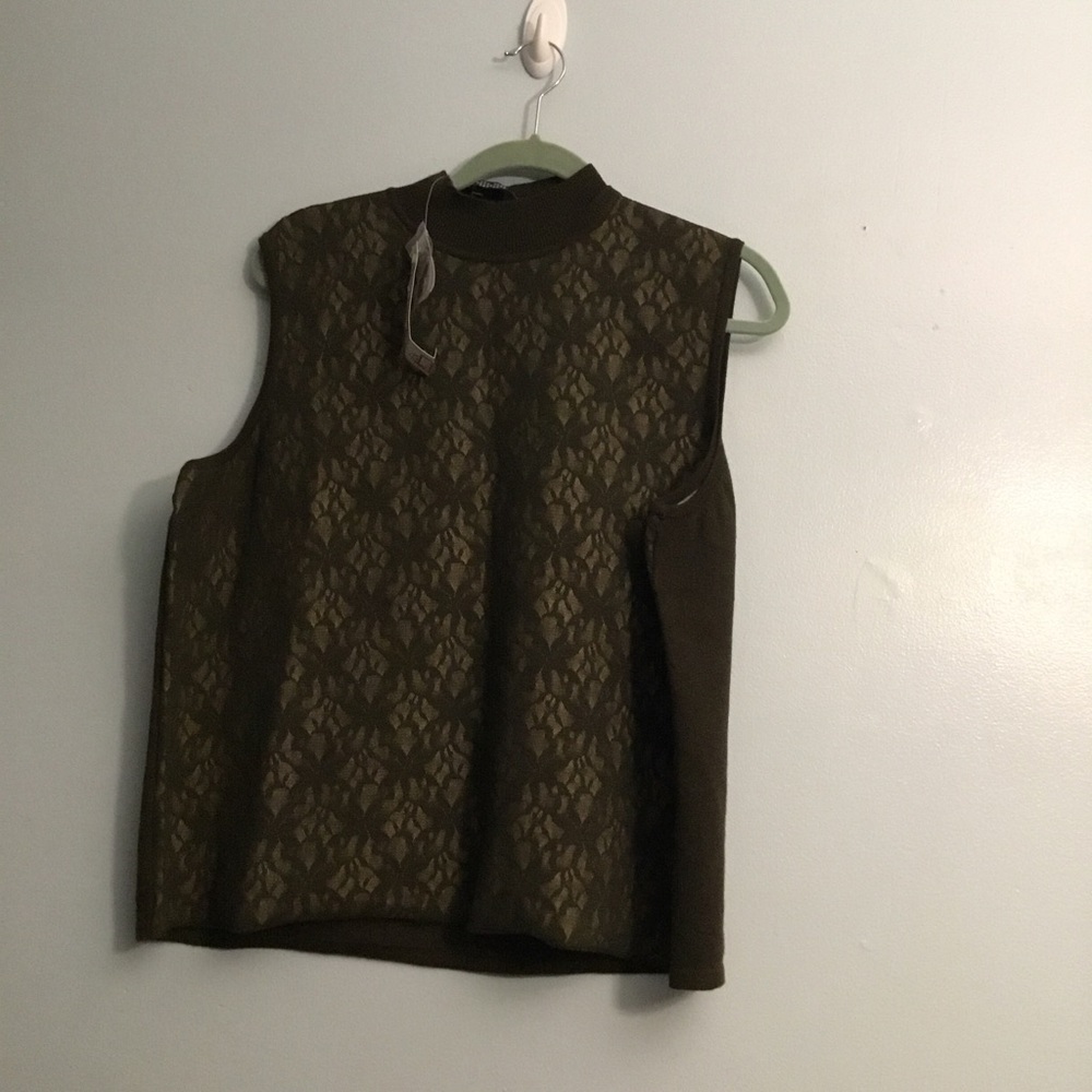 Norton McNaughton Olive Lace Blouse